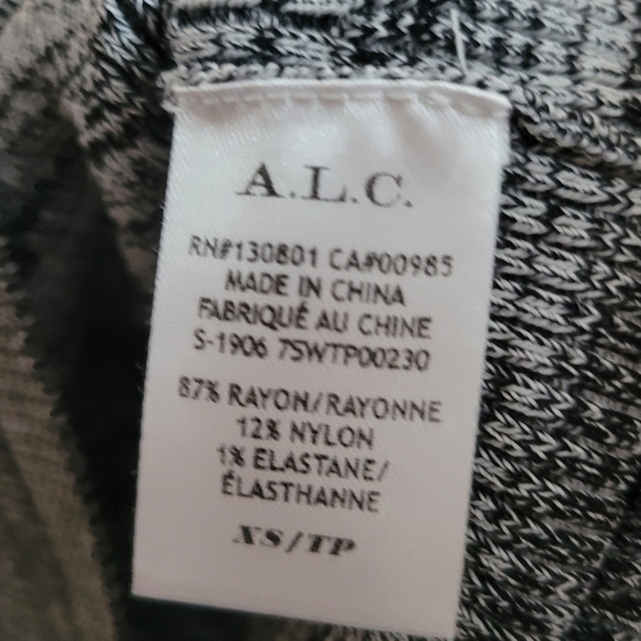 ALC Ribbed Henley Top XS - Picture 5 of 7